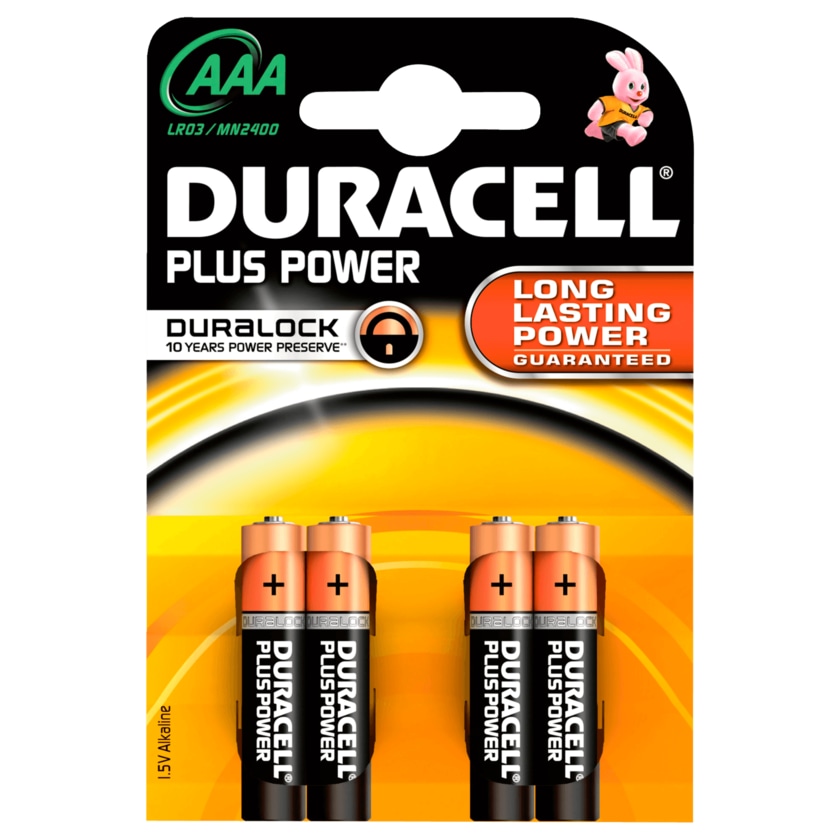 Duracell Plus Power Batterien AAA MN2400/LR3 4 Stück